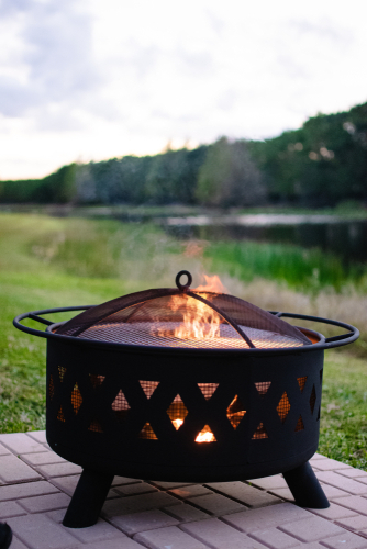 fire pit, outdoor fire, canal, 