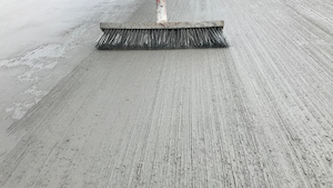 broomed and brushed concrete