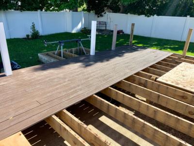 backyard deck renovation installation