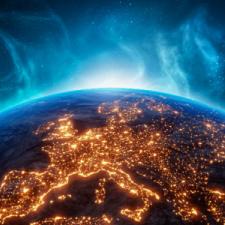 light pollution, earth photo, lights from space, europe map lights
